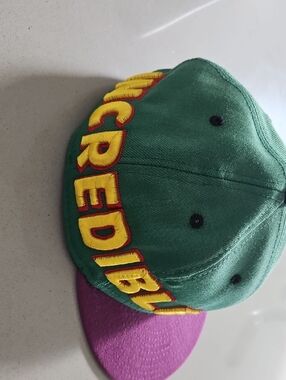 Marvel Comics Incredible Hat Green and Purple Hat with Yellow Embroidered Logo